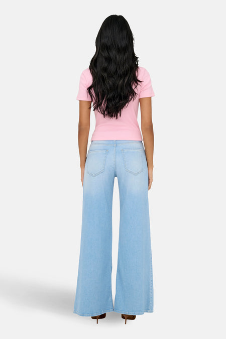 Top uni manche courte rose - ONLY®