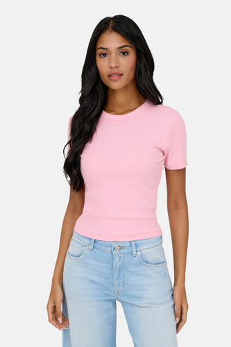 Top uni manche courte rose - ONLY®