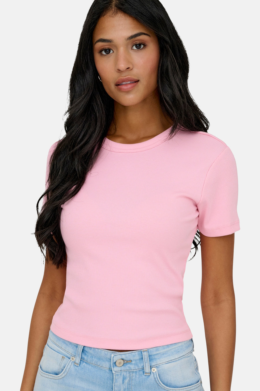 Top uni manche courte rose - ONLY®