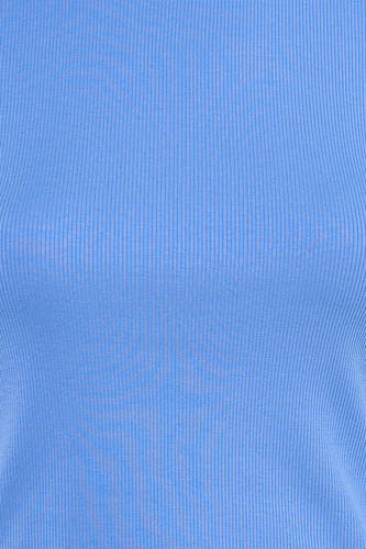 T-shirt bleu à manches courtes ONLY®, texture côtelée.