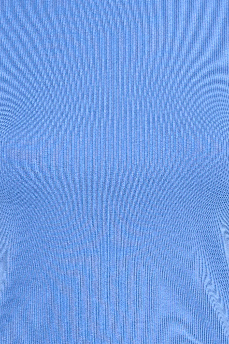 T-shirt bleu à manches courtes ONLY®, texture côtelée.