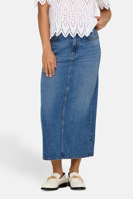 ONLLUMI MIDI BACK SLIT SKIRT DNM PIMNOOS