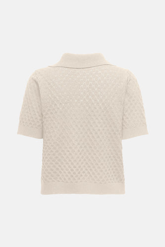 Polo met korte mouwen - ecru