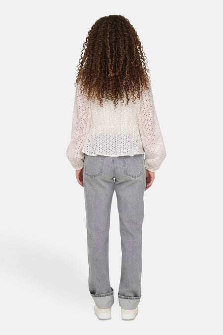Blouse met lange mouwen - ecru