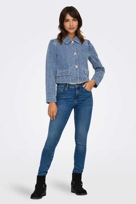 Korte jas Mid blue denim - JDY