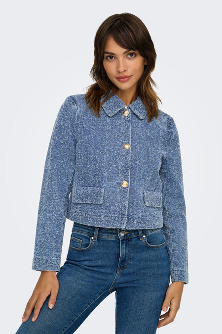 Korte jas Mid blue denim - JDY
