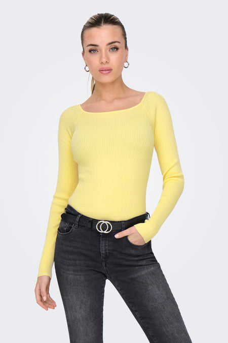 T-shirt met lange mouwen - geel