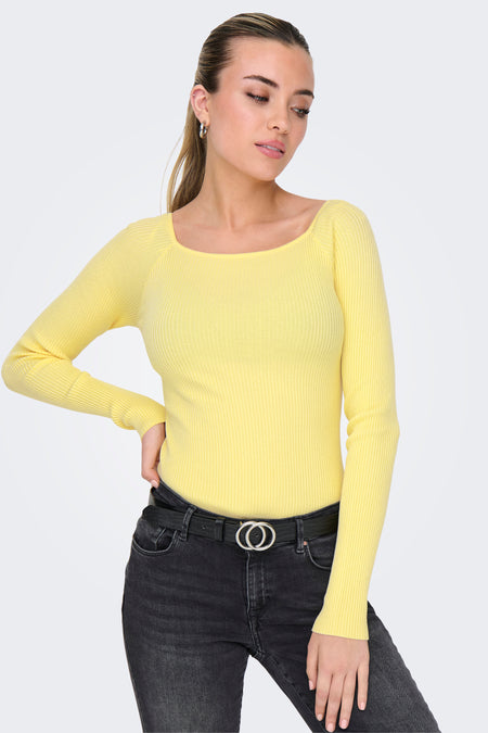 T-shirt met lange mouwen - geel
