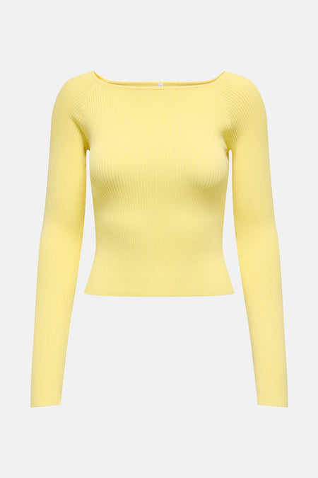 T-shirt met lange mouwen - geel