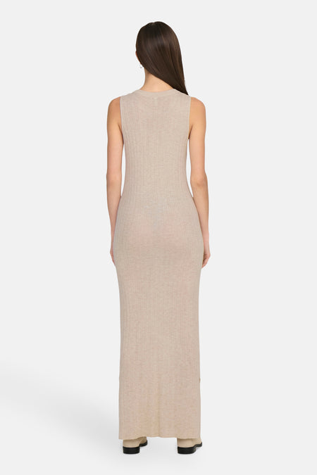 ONLTARA SL RIB O-NECK MAXI DRESS KNT