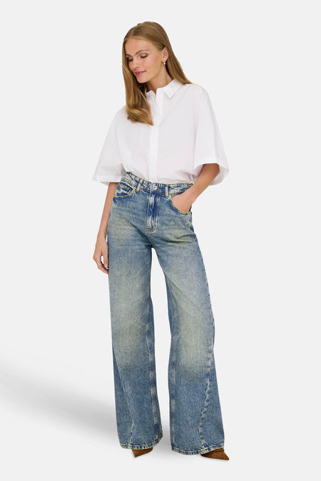 Jeans wide mid blue denim - JDY
