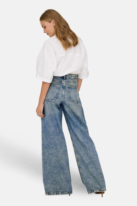 Jeans wide mid blue denim - JDY