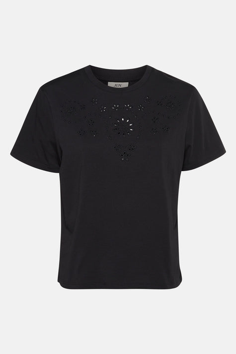 JDYCIF S/S BRODERIE ANGLAISE TOP JRS