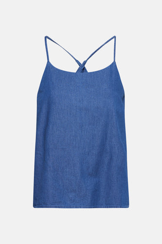 Blouse - mid blue denim