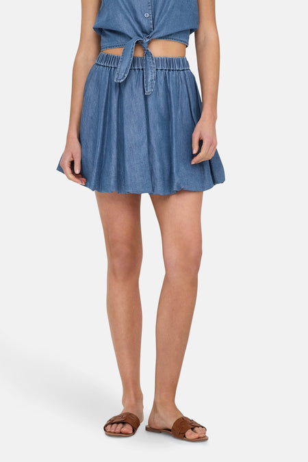 Rok (kort) Mid blue denim - ONLY®