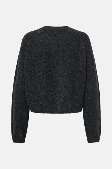 Grijze cardigan van ONLY, met een zachte textuur en lange mouwen.