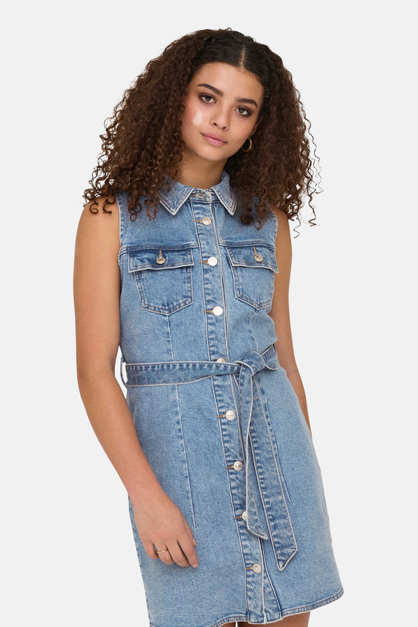 Dames tops kleed zonder mouw Light blue denim - ONLY®