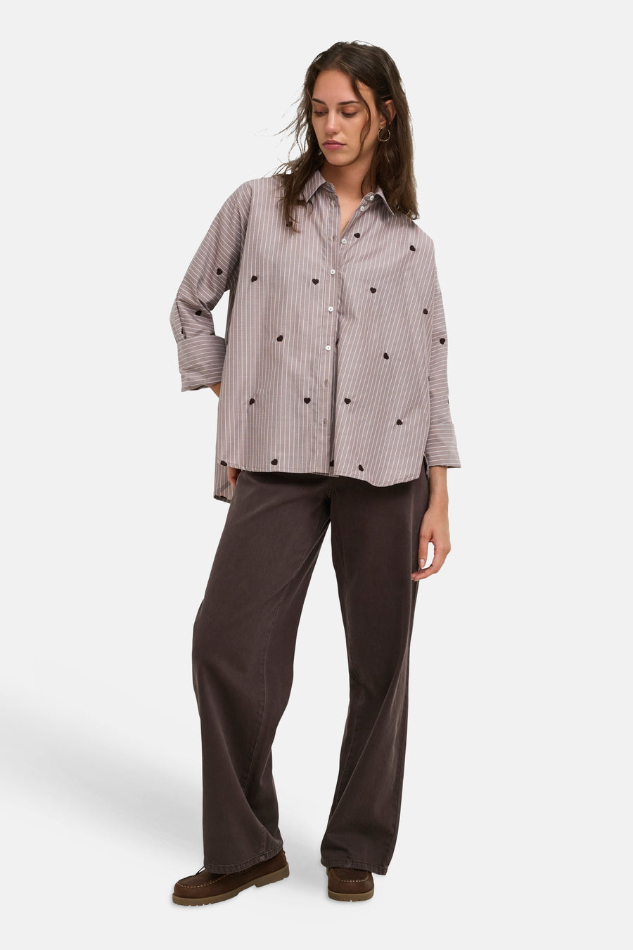 Hemd (lange mouwen) bruin - ONLY®