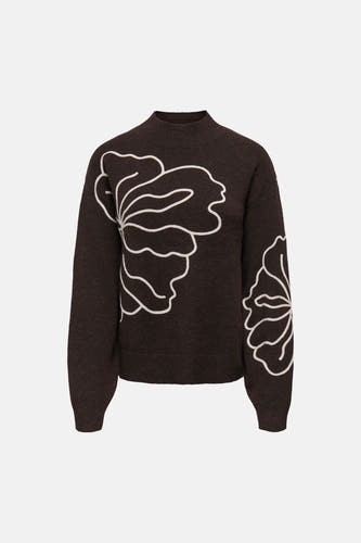 Trui met ronde hals bruin - JDY