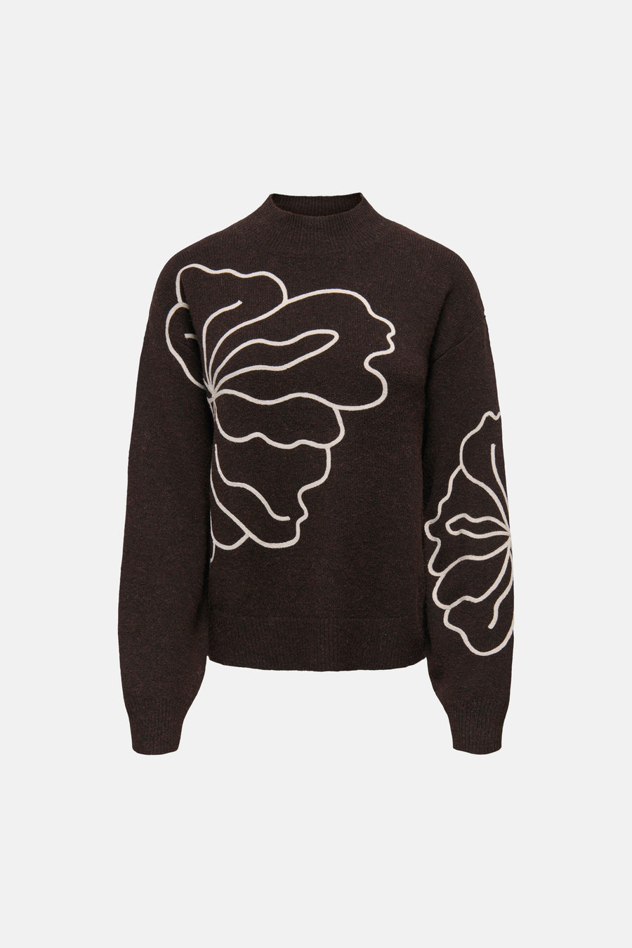 Trui met ronde hals bruin - JDY