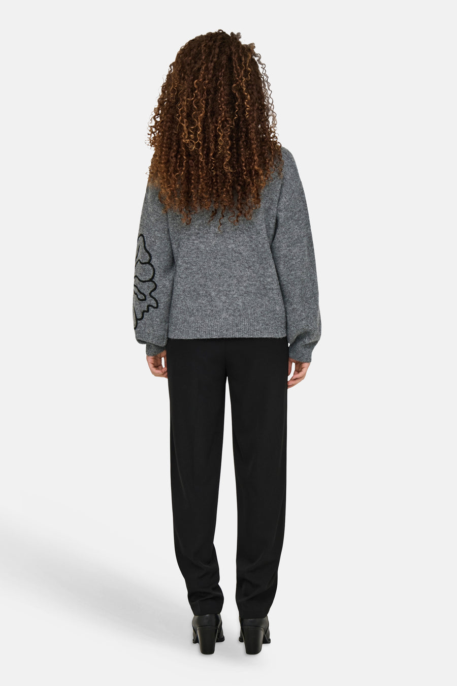 Trui met ronde hals grijs - JDY