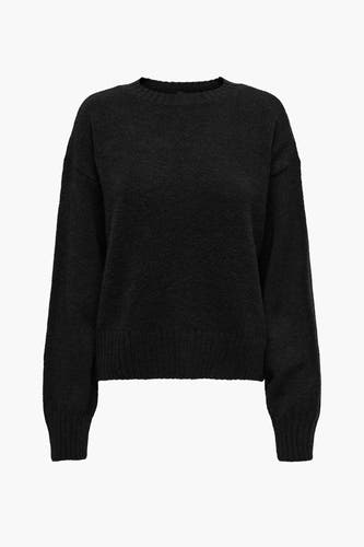 Sweat-shirt noir à col rond de ONLY, en tissu tricoté.