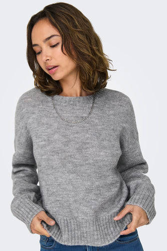Pull met ronde hals - grijs - ONLY®