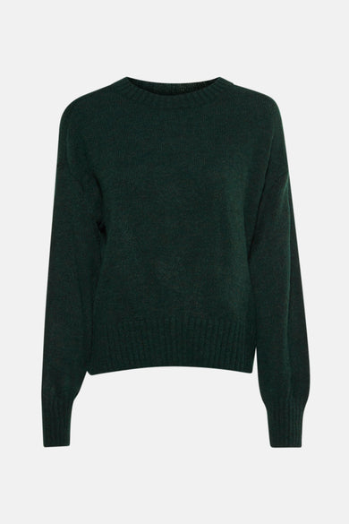 Groene trui met ronde hals van ONLY, in een effen knitwear textuur.