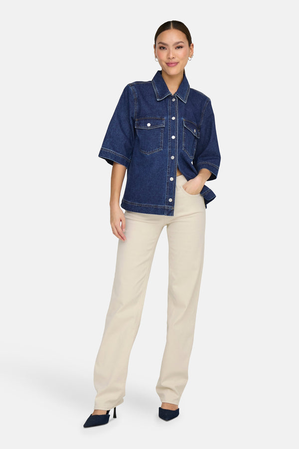 Chemisier (manches courtes) Dark blue denim - ONLY®