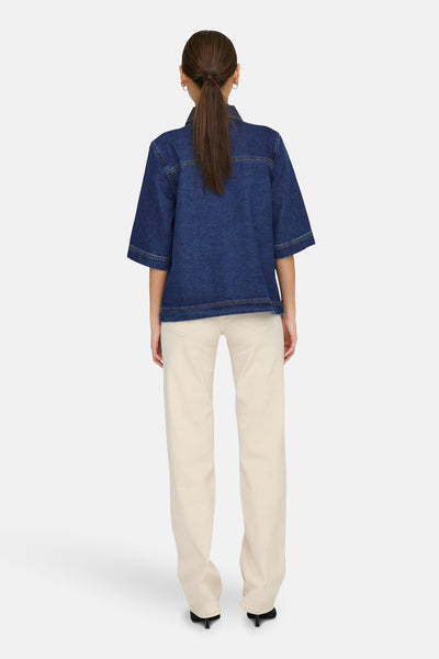 Chemisier (manches courtes) Dark blue denim - ONLY®