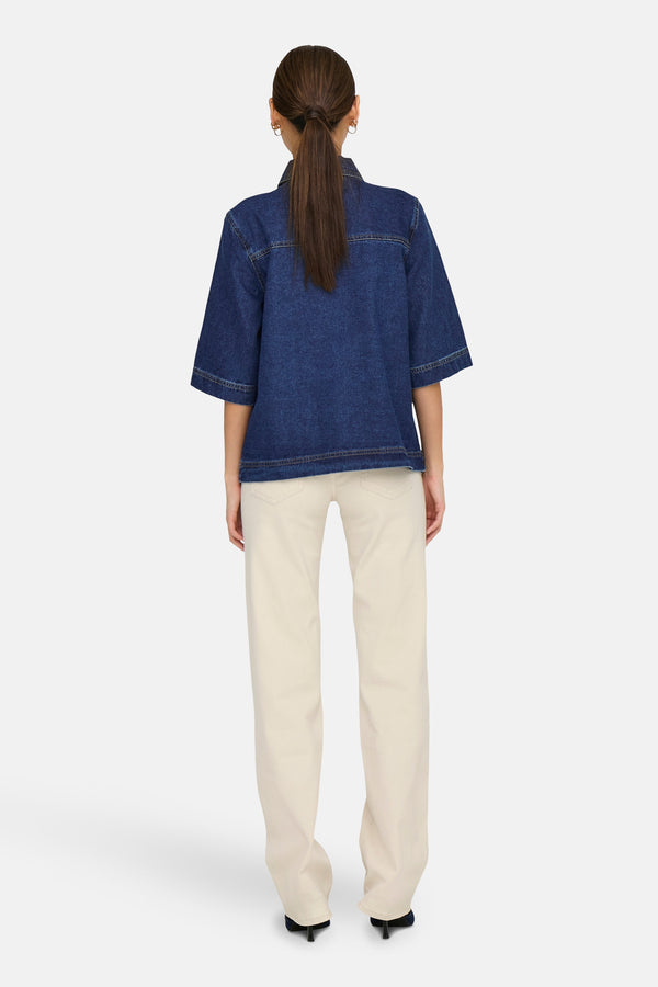 Chemisier (manches courtes) Dark blue denim - ONLY®