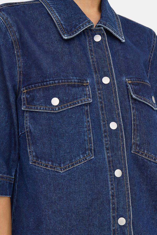 Chemisier (manches courtes) Dark blue denim - ONLY®