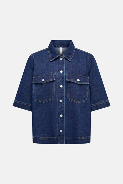 Chemisier (manches courtes) Dark blue denim - ONLY®