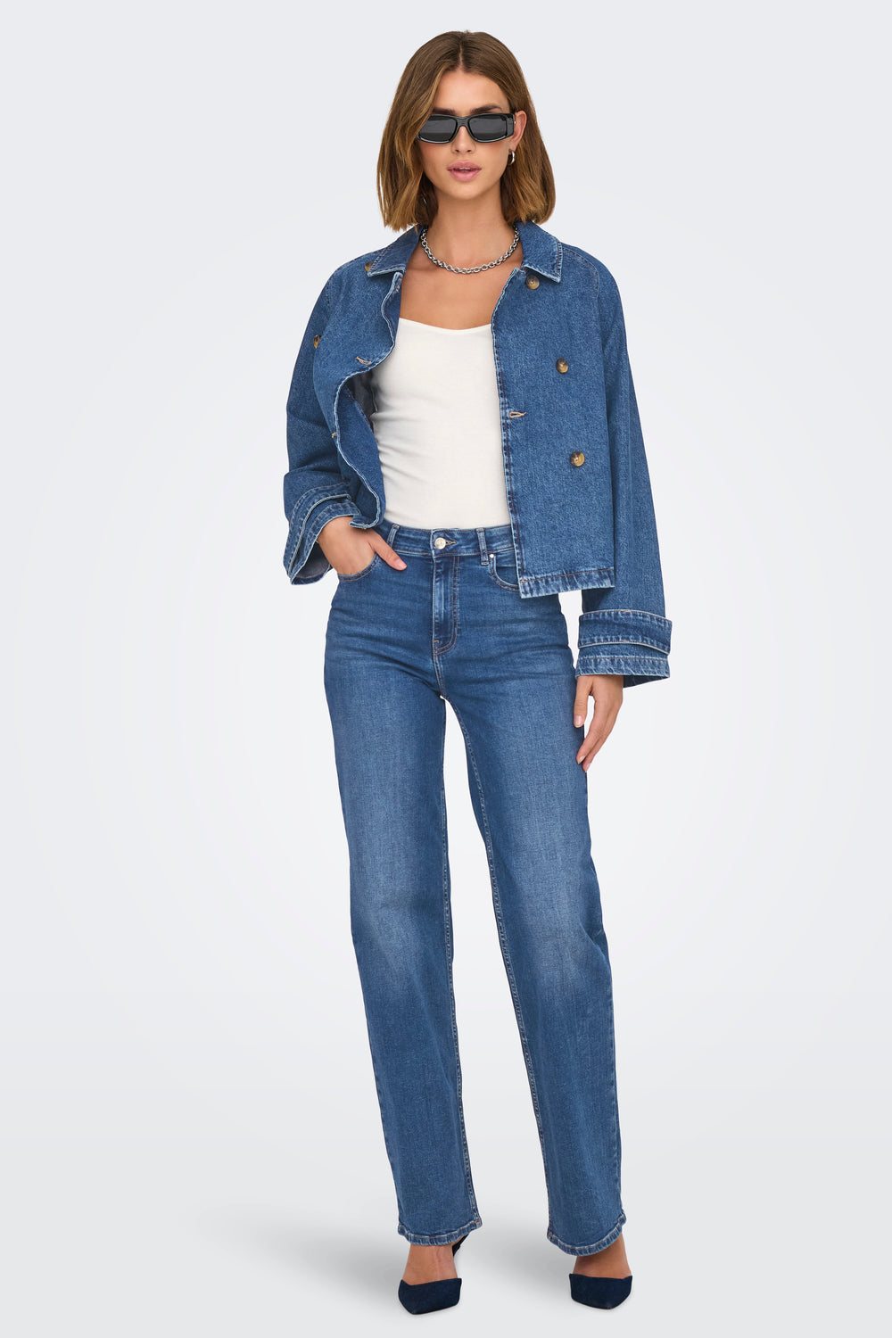 Korte jas Mid blue denim - ONLY®
