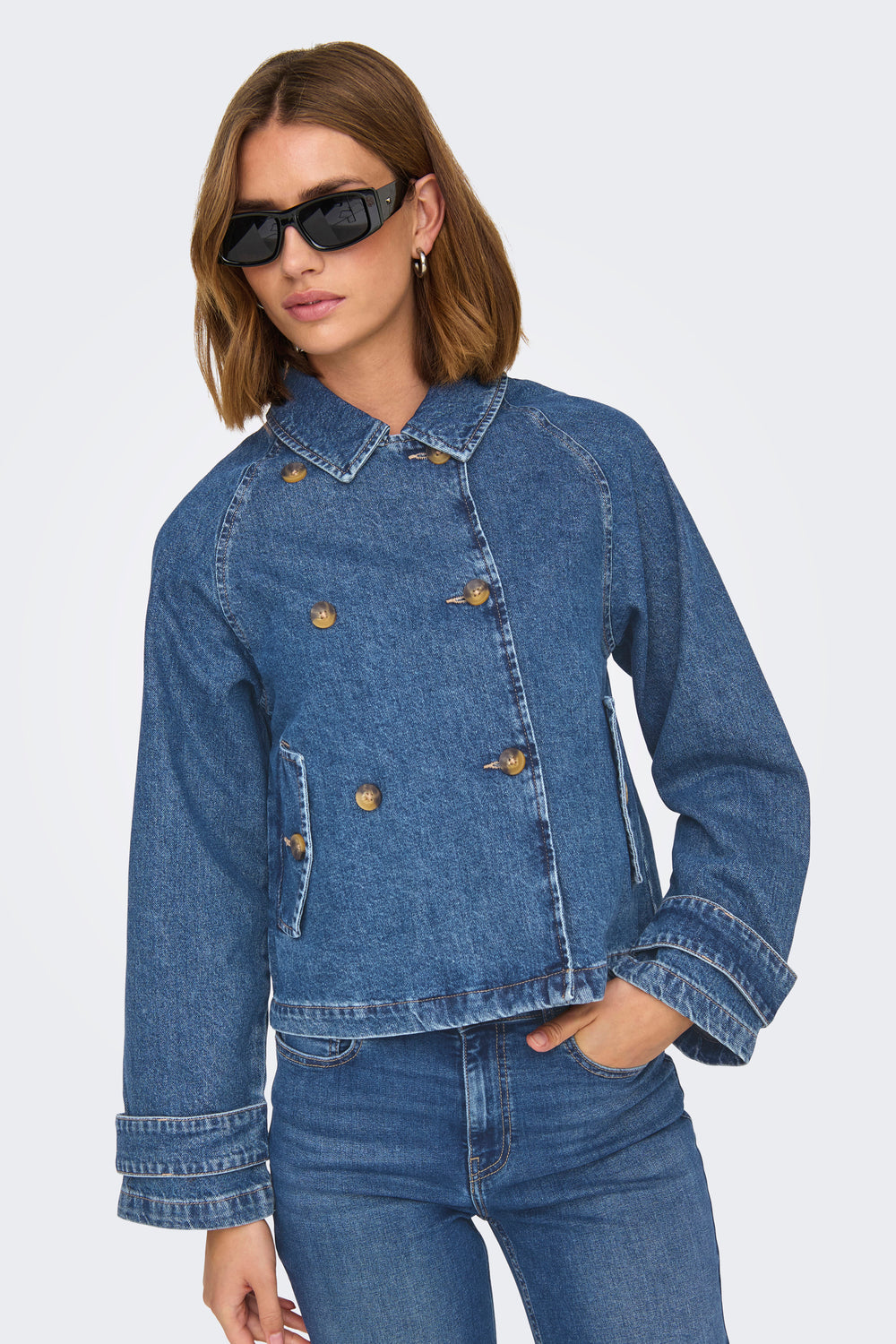 Korte jas Mid blue denim - ONLY®