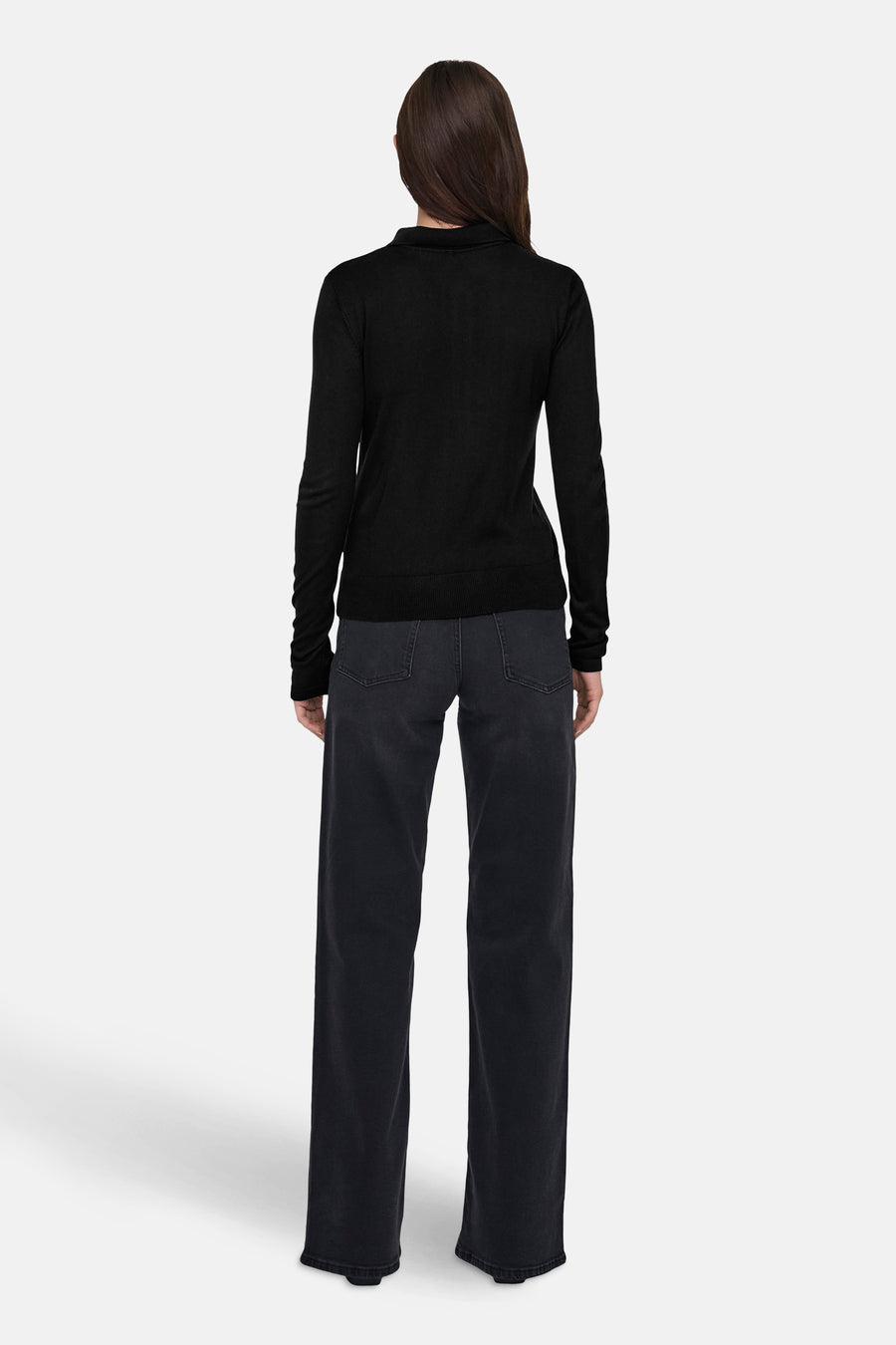 Polo met lange mouwen - zwart - ONLY®