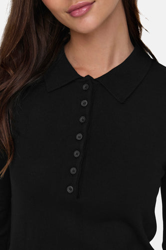 Polo met lange mouwen - zwart - ONLY®