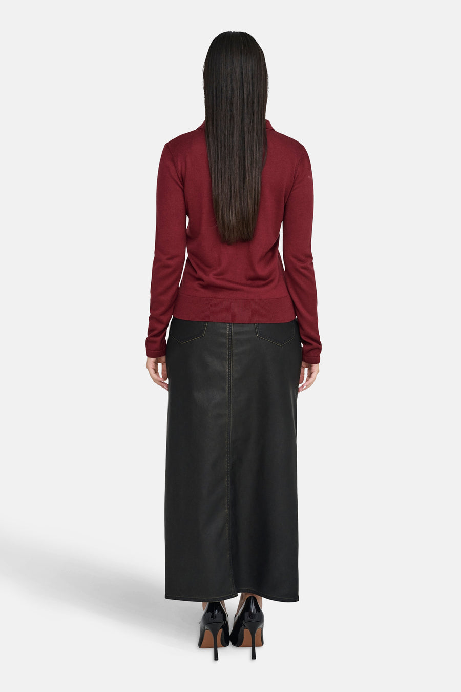 Polo met lange mouwen - rood - ONLY®