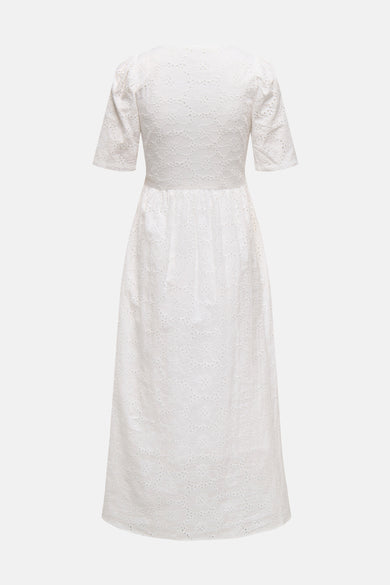JDYHEAVEN 2/4 V-NECK ANGLAISE DRESS WVN