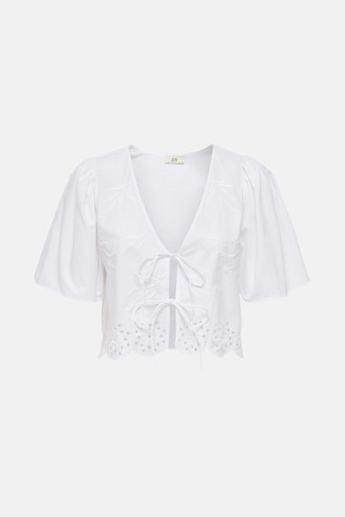 JDYALICE S/S TIE TOP WVN