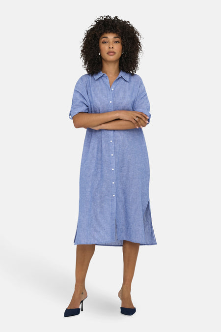 Robe à manches courtes - bleu