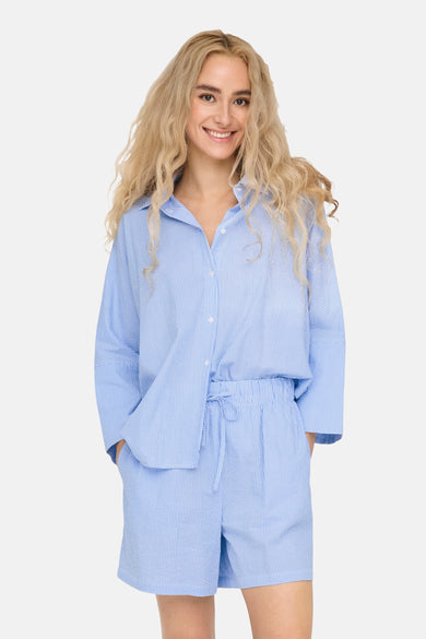 Chemise à manches longues - bleu