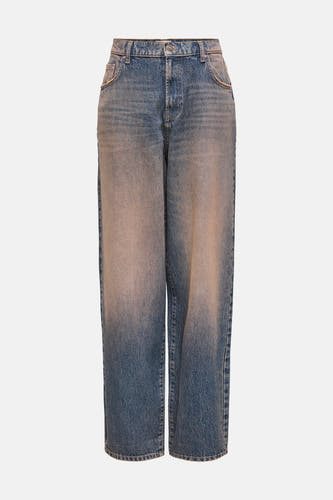 Jean boyfriend bleu marine d'ONLY, avec un lavage vintage et des jambes larges.