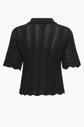JDYELLIS S/S COLLAR PULLOVER KNT