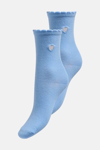 ONLDIANA HEART EMBROIDERED SOCKS 2-PACK