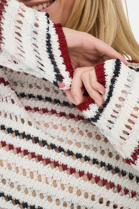 Pull met ronde hals - multicolor