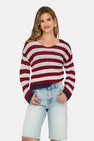 Pull met V-hals - multicolor