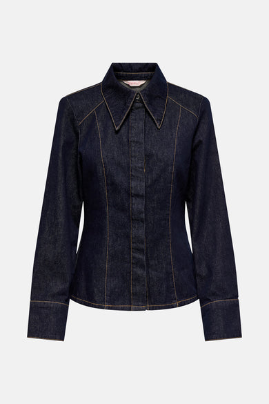 ONLGEMMA LS FITTED RINSE SHIRT DNM YOR