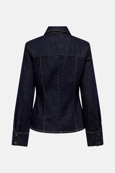 ONLGEMMA LS FITTED RINSE SHIRT DNM YOR