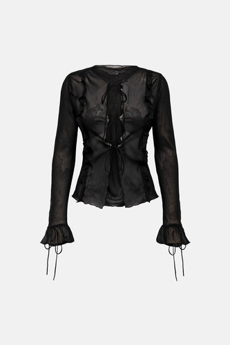 Blouse met lange mouwen - zwart